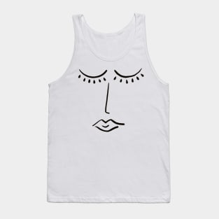 Modern Face - Black and White Tank Top